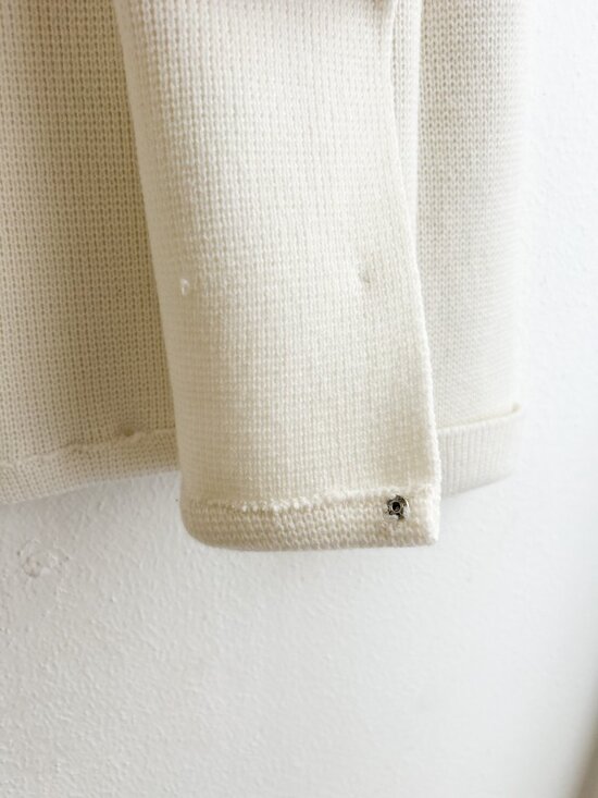 VINTAGE 60s Lilly of California Cream Knit Double Breasted Lady Jacket Blazer - Picture 13 of 13